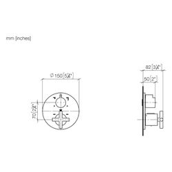 Dornbracht Unterputz-Thermostat Tara mit Dreiwege-Mengenregulierung, Abdeckplat... DORNBRACHT-36427892-43 4099477466910 (Abb. 1)