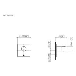 Dornbracht Unterputz-Thermostat MEM xTool ohne Mengenregulierung Abdeckplatte 1... DORNBRACHT-36503780-43 4099477491011 (Abb. 1)
