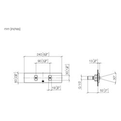 Dornbracht Unterputz-Seitenbrause Water Fan horizontal 10l/min, Dark Brass gebü... DORNBRACHT-36512979-39 4099477350080 (Abb. 1)