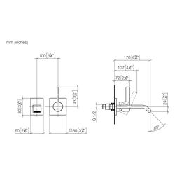 Dornbracht IMO Waschtisch-Wand-Einhandmischer ohne Ablaufgarnitur 36861670 plat... DORNBRACHT-36861670-06 4029011845550 (Abb. 1)