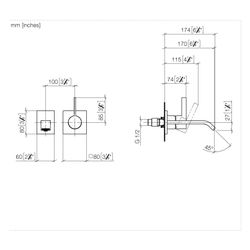 Dornbracht Waschtisch-Wand-Einhandbatterie IMO starrer Auslauf 170mm, für Wandm... DORNBRACHT-36861671-37 4099477439914 (Abb. 1)