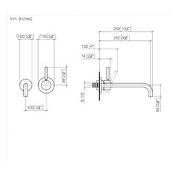 Dornbracht Waschtisch-Wand-Einhandbatterie Meta mit Einzelrosetten, Ausladung 2... DORNBRACHT-36863660-37 4099477439990 (Abb. 1)