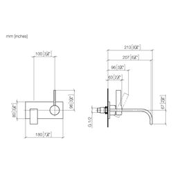 Dornbracht Waschtisch-Wand-Einhandbatterie Mem, mit Abdeck., o. Abl., starrer A... DORNBRACHT-36864782-39 4099477401515 (Abb. 1)