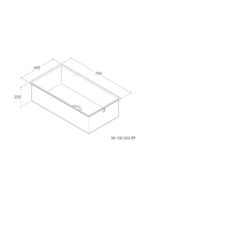 Dornbracht Einzelbecken Serienneutral 38100000 Edelstahl gebürstet... DORNBRACHT-38100000-86 4029011542787 (Abb. 1)