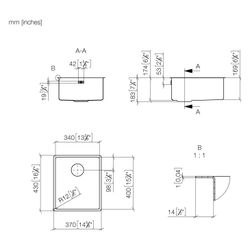 Dornbracht Einzelbecken Serienneutral 38340003 Edelstahl poliert... DORNBRACHT-38340003-85 4029011783555 (Abb. 1)