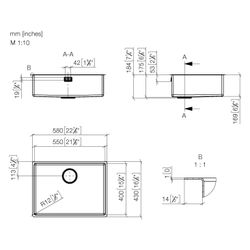 Dornbracht Einzelbecken Serienneutral 38550003 Edelstahl poliert... DORNBRACHT-38550003-85 4029011783593 (Abb. 1)