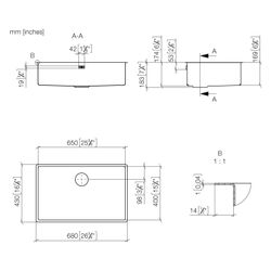 Dornbracht Einzelbecken Serienneutral 38650003 Edelstahl poliert... DORNBRACHT-38650003-85 4029011783609 (Abb. 1)