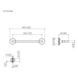 Dornbracht Wannengriff Vaia, 300mm Stichmaß, Dark Brass gebürstet... DORNBRACHT-83030809-39 4099477350943 (Abb. 1)