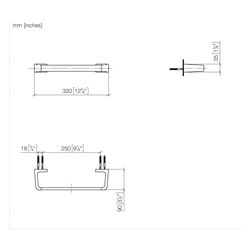 Dornbracht Wannengriff Stichmaß 278mm Breite 320mm, Gold gebürstet PVD... DORNBRACHT-83030976-37 4099477440354 (Abb. 1)