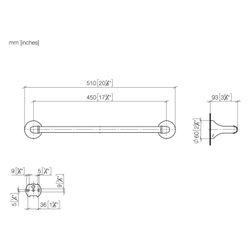 Dornbracht Badetuchhalter Madison Stichmaß 450mm, Messing gebürstet 23kt Gold... DORNBRACHT-83045361-28 4029011901188 (Abb. 1)