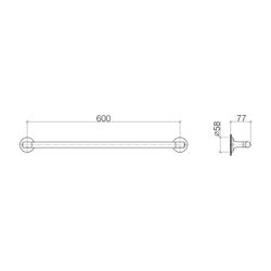 Dornbracht La Fleur Badetuchhalter83060955 600mm chrom... DORNBRACHT-83060955-00 4029011537981 (Abb. 1)