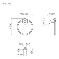 Dornbracht Handtuchring Madison rund, Messing gebürstet 23kt Gold... DORNBRACHT-83200361-28 4029011901270 (Abb. 1)