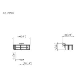 Dornbracht Duschkorb für Wandmontage Breite 200mm Höhe 70mm Ausladung 115mm, Go... DORNBRACHT-83290970-37 4099477440699 (Abb. 1)