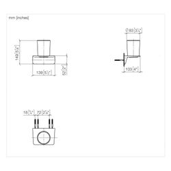Dornbracht Glashalter, 90mm Stichmaß, Kristallglas matt, Ausladung 103mm, Chrom... DORNBRACHT-83400976-00 4099477243658 (Abb. 1)