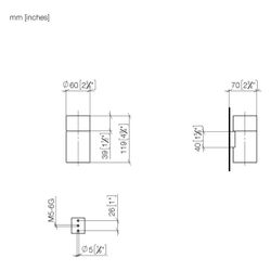 Dornbracht Glashalter Wandmodell, Kristallglas matt, Ausladung 110mm, Dark Bras... DORNBRACHT-83401979-39 4099477351162 (Abb. 1)