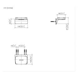 Dornbracht Seifenhalter Kristallglas matt 140x67x103mm Stichmaß 90mm, Gold gebü... DORNBRACHT-83410976-37 4099477440750 (Abb. 1)