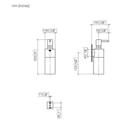 Dornbracht Spender Wandmodell Kristallglas matt 250ml 60x200x96mm, Bronze gebür... DORNBRACHT-83435970-42 4099477110691 (Abb. 1)