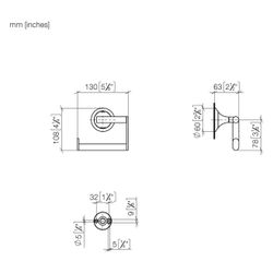 Dornbracht Papierrollenhalter Vaia ohne Deckel, Ausladung 63mm, Dark Chrome... DORNBRACHT-83500809-19 4099477075969 (Abb. 1)
