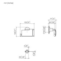 Dornbracht Papierrollenhalter Tara mit Deckel, Ausladung 77mm, Dark Bronze gebü... DORNBRACHT-83510892-43 4099477468143 (Abb. 1)
