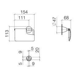 Dornbracht Domicil Papierrollenhalter mit Deckel 83510900 chrom... DORNBRACHT-83510900-00 4029011714429 (Abb. 1)