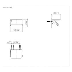 Dornbracht Papierrollenhalter mit Ablage 145x73x103mm Stichmaß 90mm, Platin geb... DORNBRACHT-83515976-06 4099477272696 (Abb. 1)