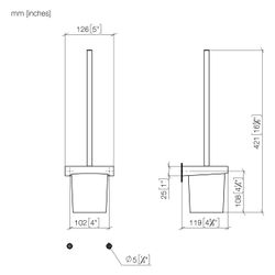 Dornbracht Toiletten-Bürstengarnitur Wandmodell Kristallglas 126x415x120mm, Dar... DORNBRACHT-83900970-43 4099477468211 (Abb. 1)