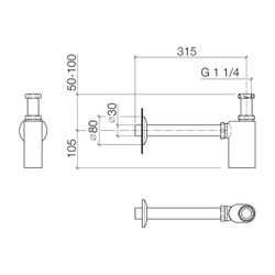 Dornbracht Geruchverschluss Madison G 1 1/4" 80mm Champagne, 10040970-47... DORNBRACHT-10040970-47 4029011543975 (Abb. 1)