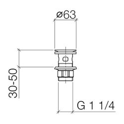 Dornbracht Siebventil für Becken mit Überlauf G 1 1/4", Light Gold gebürstet... DORNBRACHT-10105970-27 4099477185835 (Abb. 1)