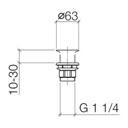 Dornbracht Siebventil für Becken ohne Überlauf G 1 1/4", Light Gold... DORNBRACHT-10110970-26 4099477185842 (Abb. 1)