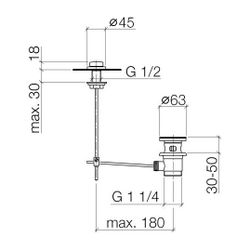 Dornbracht Ablaufgarnitur mit Zugknopf Serienneutral 1 1/4" 10200970 platin... DORNBRACHT-10200970-08 4029011147111 (Abb. 1)