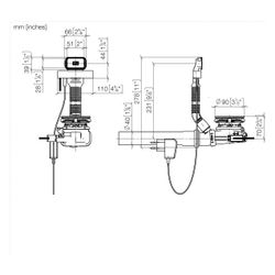 Dornbracht Ab- und Überlaufgarnitur elektrisch 3 1/2" für Küchenbecken, Edelsta... DORNBRACHT-10410004-86 4099477302850 (Abb. 1)