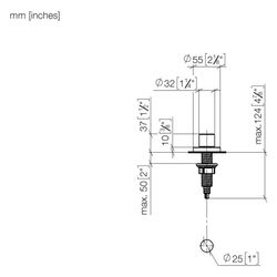 Dornbracht Exzenterbetätigung mit Drehknopf für ein Becken inkl. Adapter für Bo... DORNBRACHT-10710970-43 4099477487939 (Abb. 1)