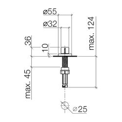 Dornbracht Exzenterbetätigung mit Drehknopf für ein Becken inkl. Adapter für Bo... DORNBRACHT-10710970-33 4029011983375 (Abb. 1)