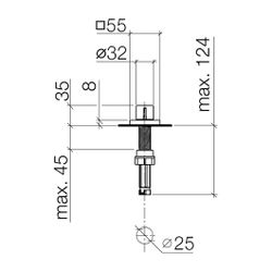 Dornbracht Exzenterbetätigung Serienneutral 10711970 platin... DORNBRACHT-10711970-08 4029011895289 (Abb. 1)
