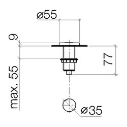 Dornbracht Bedienknopf Air Switch für Müllzerkleinerer, Dark Chrome, 10713970-1... DORNBRACHT-10713970-19 4099477073330 (Abb. 1)