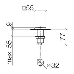 Dornbracht Bedienknopf Air Switch für Müllzerkleinerer, für Lot, Dark Chrome, 1... DORNBRACHT-10714970-19 4099477073347 (Abb. 1)