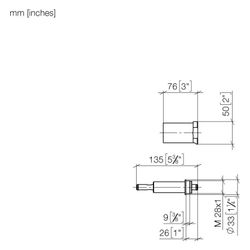 Dornbracht Verlängerung Serienneutral 12179970 25mm... DORNBRACHT-1217997090 4029011479601 (Abb. 1)