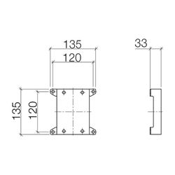 Dornbracht Adapterplatte Symetrics Water Points 135x135x33mm für xGRID, 12305970... DORNBRACHT-1230597090 4029011511394 (Abb. 1)