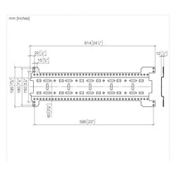 Dornbracht Montageschiene Symetrics xGRID 555x135x12mm, 2 Stück... DORNBRACHT-1237097090 4099477015392 (Abb. 1)
