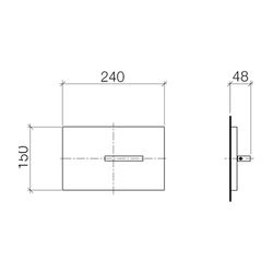 Dornbracht Abdeckplatte für Tece WC-UP-Spülkasten 150x240x15mm Zwei-Mengen-Tech... DORNBRACHT-12660979-47 4029011545979 (Abb. 1)