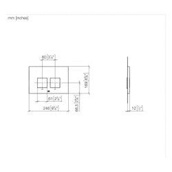 Dornbracht Betätigungsplatte eckig, für WC-Unterputz-Spülkasten Geberit, 169x24... DORNBRACHT-12665980-43 4099477488042 (Abb. 1)
