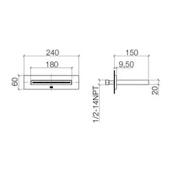 Dornbracht Schwallauslauf Water Sheet für Wandmontage Ausladung 150mm, Chrom ge... DORNBRACHT-13415979-93 4099477161570 (Abb. 1)