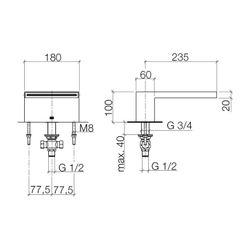 Dornbracht Wannen-Schwallauslauf Mem, ohne Umstellung für Standmontage, 235mm, ... DORNBRACHT-13630740-47 4099477090306 (Abb. 1)