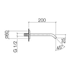 Dornbracht Wannenauslauf IMO für Wandm. Ausladung 200mm, 25,1l/min, Dark Chrome... DORNBRACHT-13801670-19 4099477161587 (Abb. 1)
