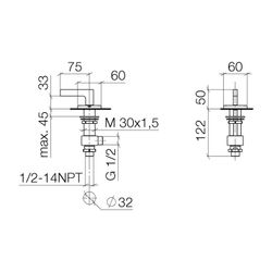Dornbracht CL.1 Seitenventil Serienspezifisch 20000716 Messing gebürstet... DORNBRACHT-20000716-28 4029011933707 (Abb. 1)