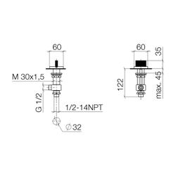 Dornbracht CL.1 Seitenventil rechtsschließend 20002705 platin matt... DORNBRACHT-20002705-06 4029011705366 (Abb. 1)