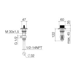 Dornbracht CL.1 Seitenventil rechtsschließend 20006705 chrom... DORNBRACHT-20006705-00 4029011705267 (Abb. 1)