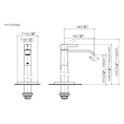 Dornbracht IMO Waschtisch-Einlochbatterie Standrohr 195mm, 4,5l/min, Gold gebür... DORNBRACHT-22585671-37 4099477432984 (Abb. 1)