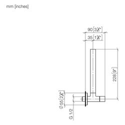 Dornbracht Eckventil rund Rosette Durchmesser 55mm Schlauchabdeckung 200mm, Dar... DORNBRACHT-22901979-43 4099477463568 (Abb. 1)