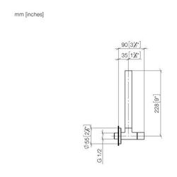 Dornbracht Eckventil rund Rosette Durchmesser 55mm Schlauchabdeckung 200mm, Chr... DORNBRACHT-22901979-93 4029011943867 (Abb. 1)